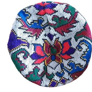 Handmade Embroidered Skull Cap Colorful Patterned Ethnic Hat